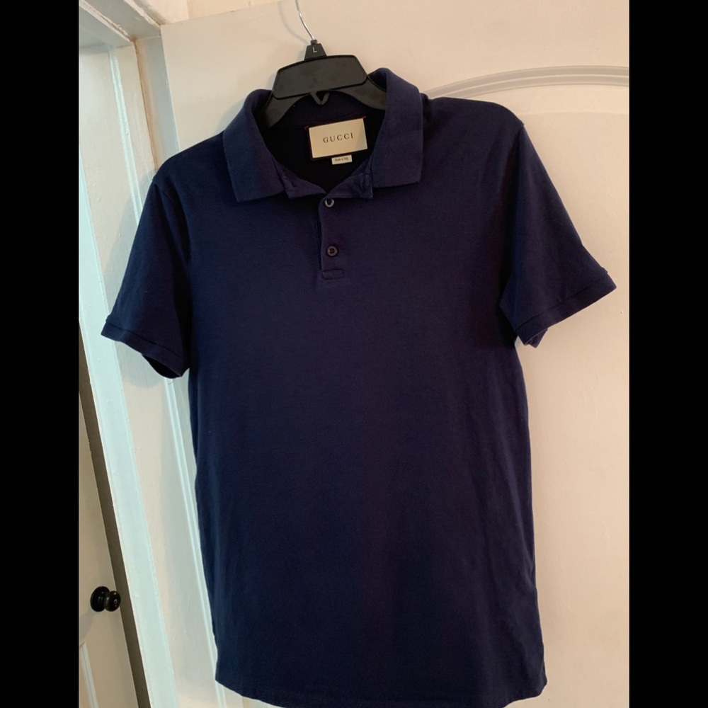 Gucci Men Blue Collar Shirt size Medium